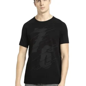 Jockey MV02 Men's Super Combed Cotton Blend Graphic Printed Round Neck Half Sleeve Slim Fit T-Shirt with Stay Fresh Treatment