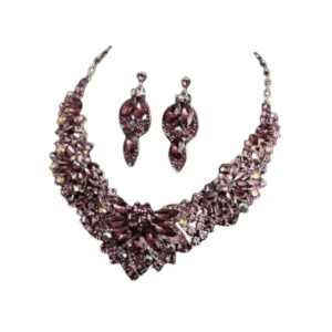 GEHNEY JN12: Fancy Jewellery set for Women | Shining New Model American Diamond Kundan Gemstones Choker Bridal Wedding Earring Necklace set for women | Traditional victorian jewellery set for women